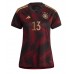 Camisa de Futebol Alemanha Thomas Muller #13 Equipamento Secundário Mulheres Mundo 2022 Manga Curta